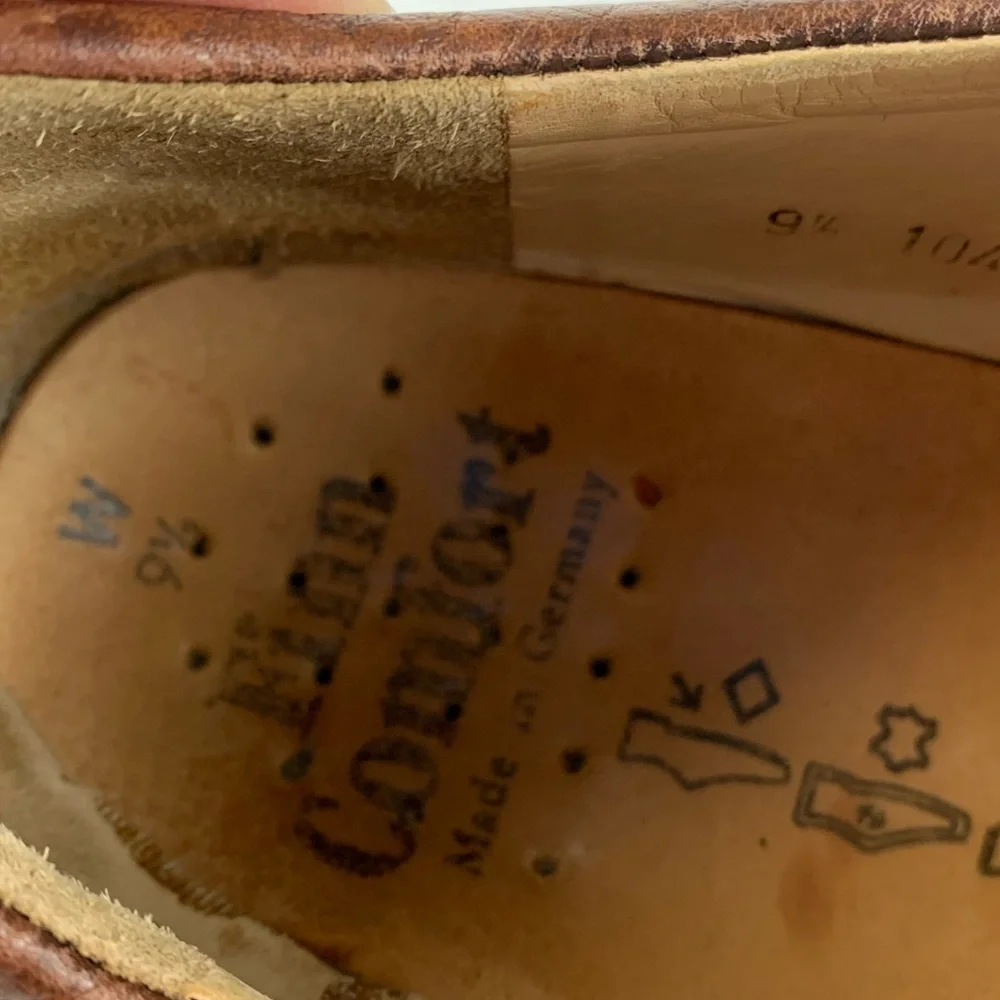 Finn‎ Comfort Men's Shoes Brown Leather Oxford Shoes Sz 9.5 W Made In Germany